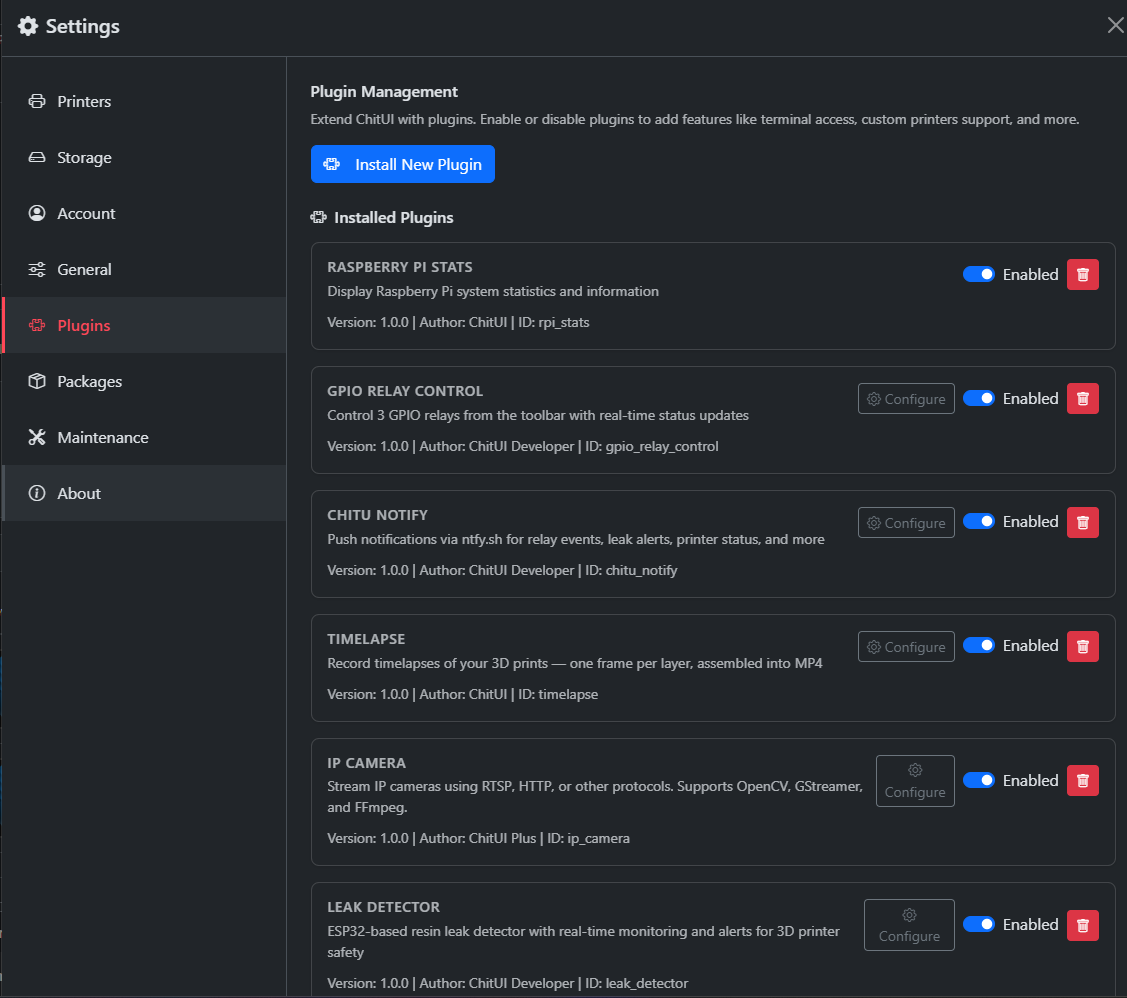 Plugin Management